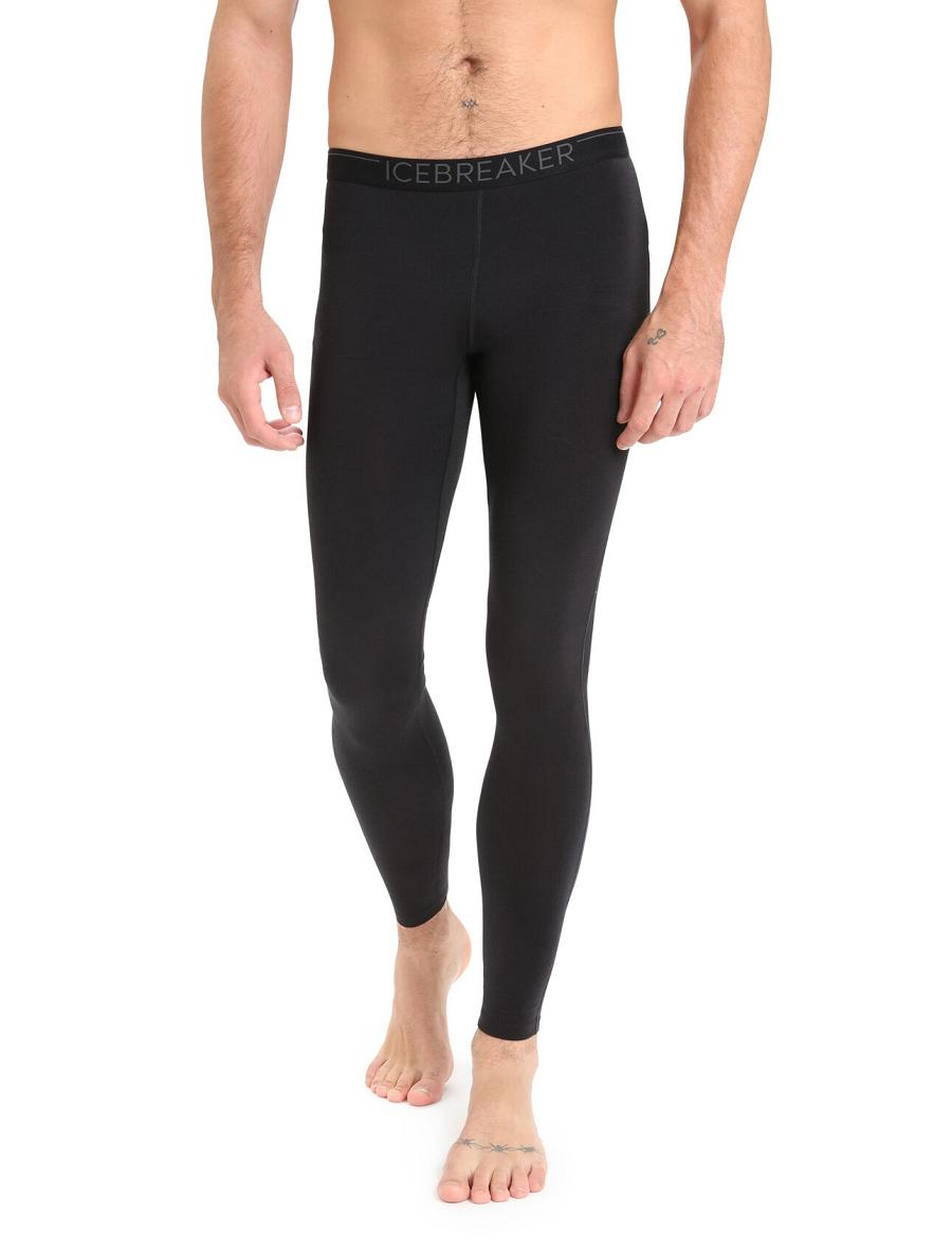 Icebreaker BodyfitZone™ Merino 200 Zone Thermal Miesten Leggingsit Mustat | FI 1126ILHS